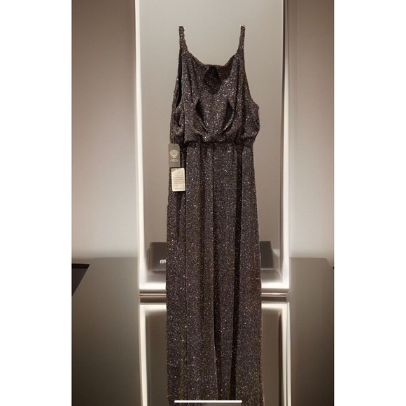 Vince Camuto metallic, spaghetti strap, evening gown. NWT women's size 14. - Picture 1 of 9